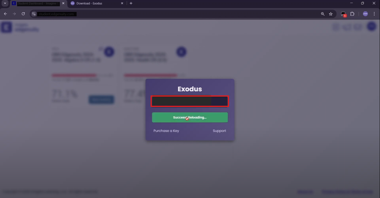 Step 5 - Activate Exodus and enter your Exodus key.